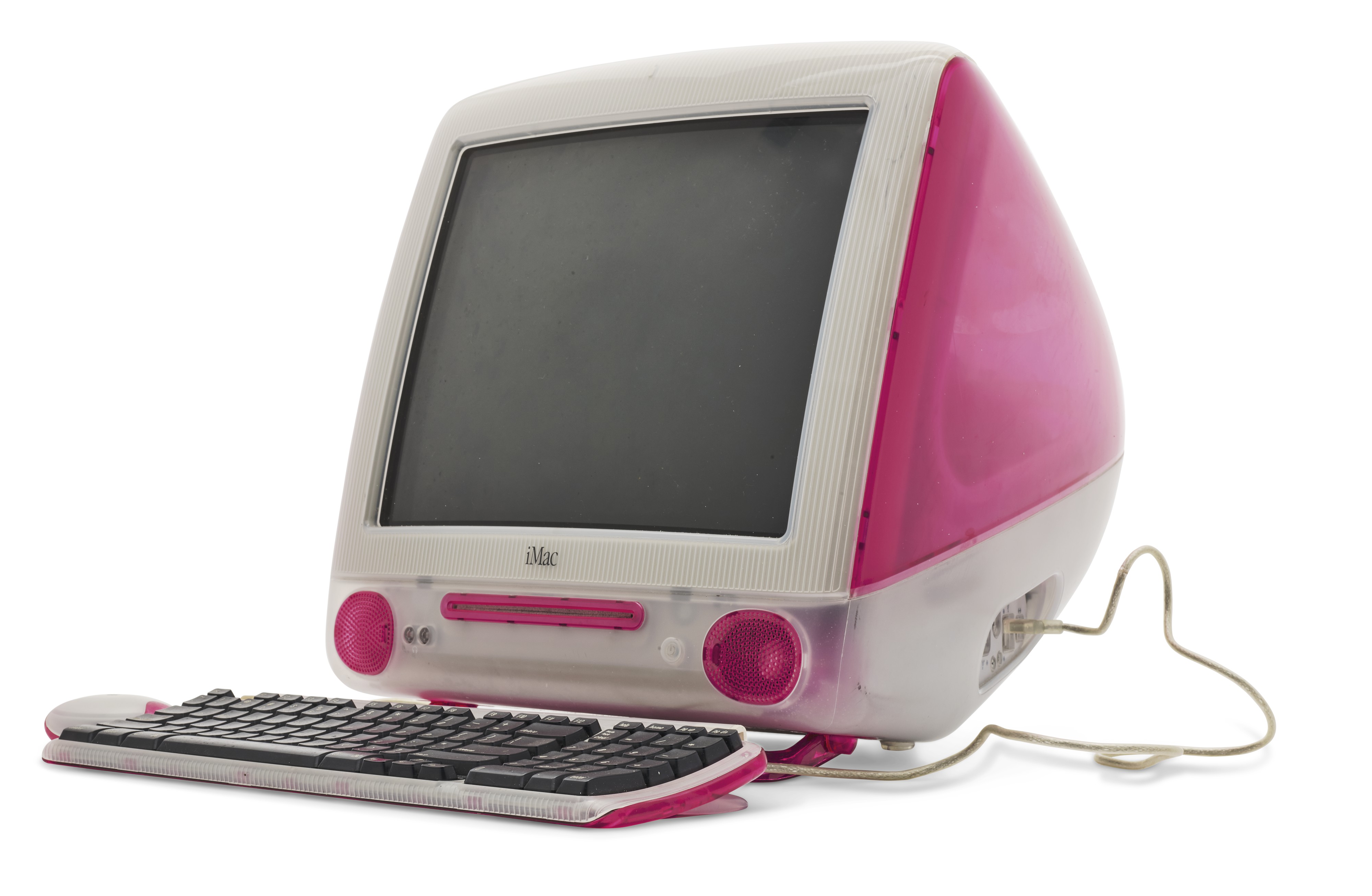 A Strawberry iMacAPPLE COMPUTER INC., 2000 Jimmy Wales’s personal iMac used in the creation of Wikipedia.